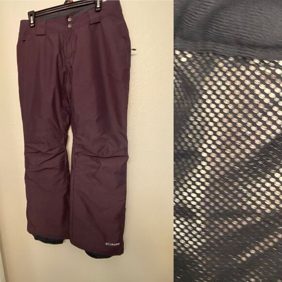 Columbia womans winter Snow Ski Pants purple insulated nylon omni heat tech M - Picture 1 of 14
